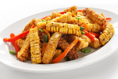 食盐,玉米,胡椒,炸制食物,食品,水平画幅,无人,开胃品,小吃,晚餐