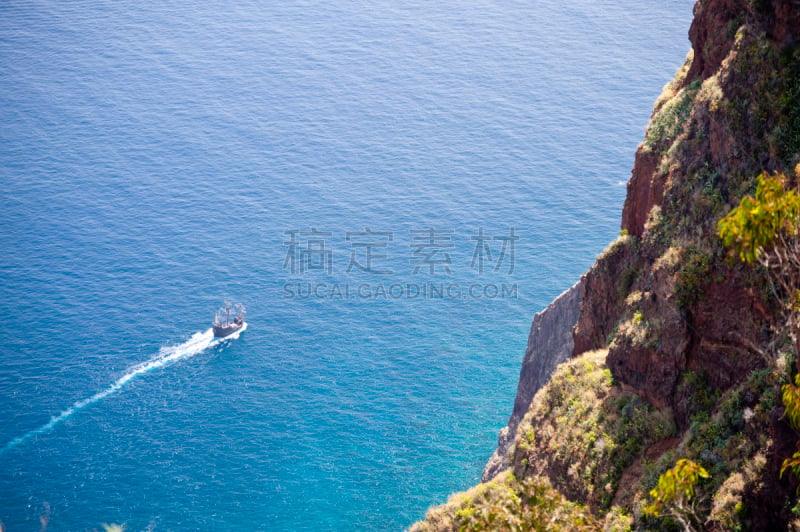 海岸线,马德拉,船,旅途,高个子,极限运动,大西洋,丰沙尔,脊,岩石