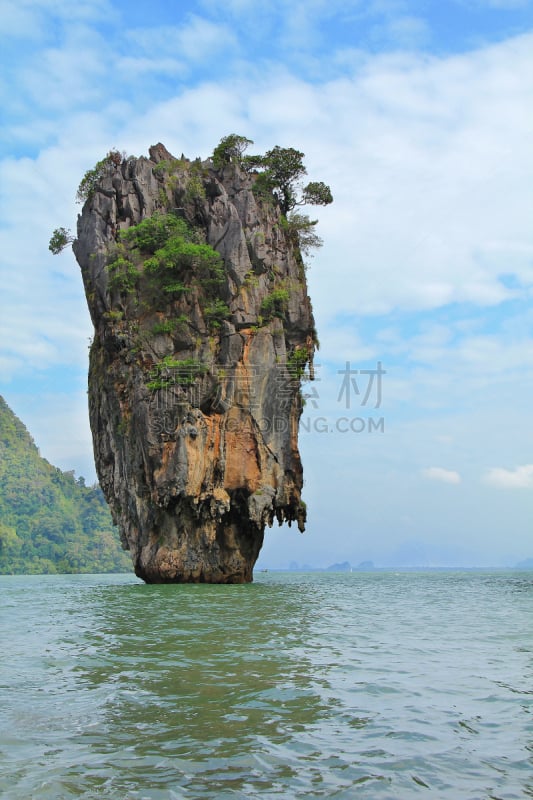 詹姆斯庞德岛,自然,垂直画幅,岩石,无人,海洋,背景,摄影,旅行,树