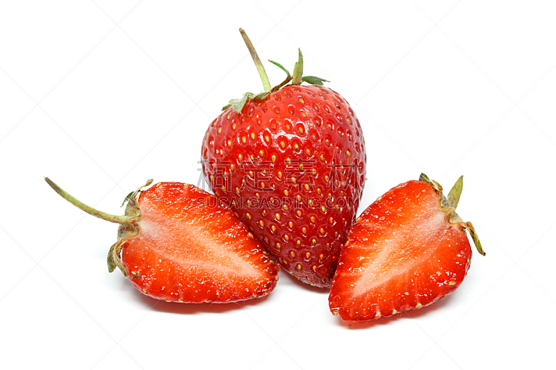 草莓,浆果,白色背景,水平画幅,无人,生食,特写,泰国,甜点心,白色