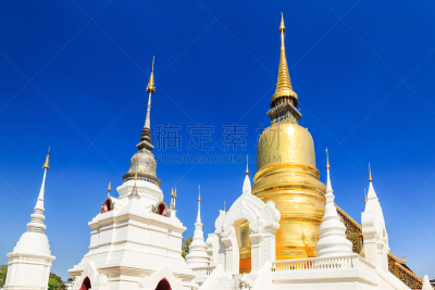 泰国,清迈省,阿巴斯·苏安,天空,美,灵性,水平画幅,无人,古老的,僧院