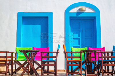希腊,桌子,餐馆,椅子,色彩鲜艳,波希亚,amorgos,卡利姆诺斯岛,莱斯博斯岛,科斯
