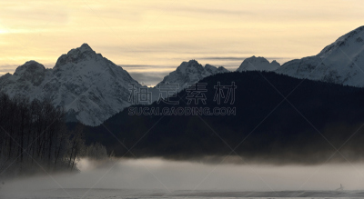 山,阿拉斯加,赤尔卡特山脉,海恩司,水,天空,雪,泥土,曙暮光,野外动物