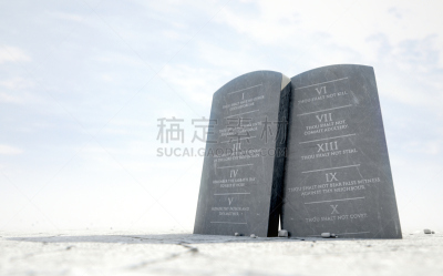 沙漠,数字10,十诫,旧约,掩埋的,纪念匾,说明书,犹太教