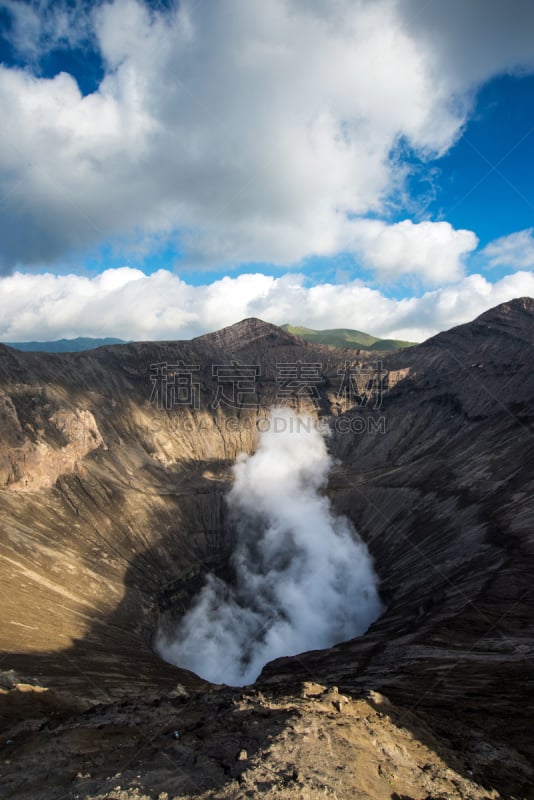 火山口,爪哇,火山,婆罗摩火山,印度尼西亚,东,bromo-tengger-semeru national park,东爪哇,垂直画幅,无人