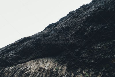玄武岩,纹理,天空,水平画幅,无人,岩层,户外,火山岩,特写,冰岛国