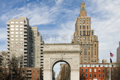 华盛顿广场公园,纽约,拱门,建筑外部,曼哈顿,纽约大学,鸽子,校园,天空,公园