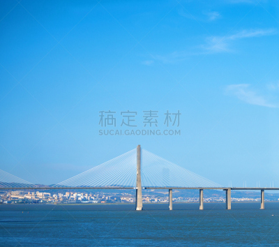 瓦斯科·达·伽马大桥,葡萄牙,里斯本,电缆,水,天空,水平画幅,交通,瓦斯科达伽马,户外