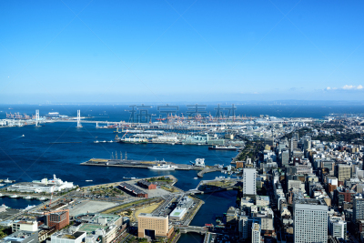 横滨,横滨高速铁路,天空,水平画幅,无人,户外,天文台,都市风景,国际著名景点,著名景点