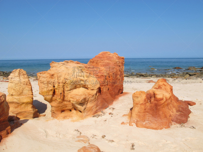 cape leveque,西澳大利亚,自然,半岛,水平画幅,沙子,无人,蓝色,方向,海洋