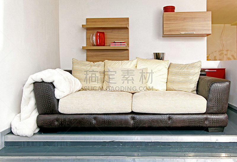 沙发,中环,水平画幅,木制,无人,古典式,装饰物,架子,家具,舒服