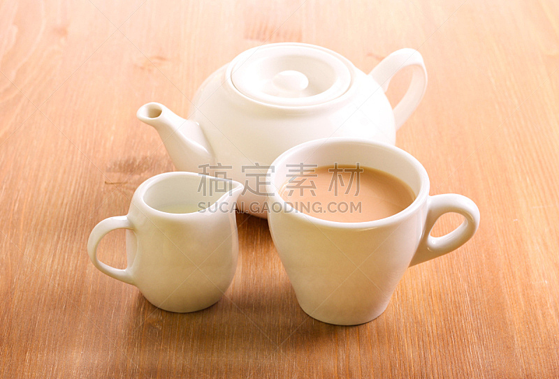 杯,红茶,牛奶,热,桌子,水平画幅,木制,无人,摄影