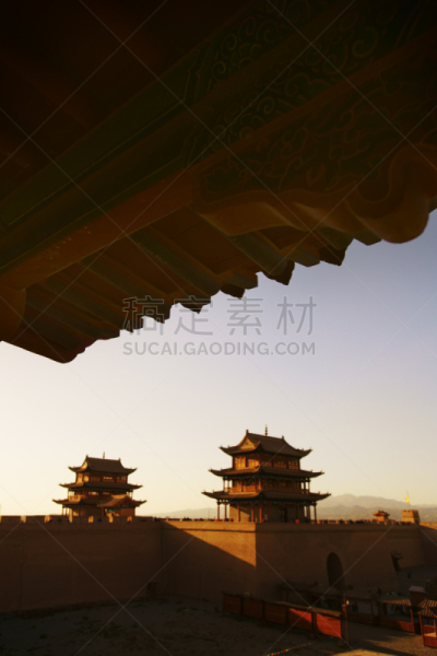 了望塔,丝绸之路,甘肃省,明朝风格,国内著名景点,边界,大门,世界遗产,建筑物门,过去