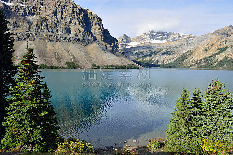 班夫,山脉,加拿大落基山脉,杰士伯,高大的,自然美,冰原大道,在之间,河流,平衡折角灯