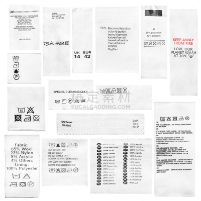 标签,衣服,学开车,纺织补丁,纺织工业,边框,符号,组物体,特写,工作室