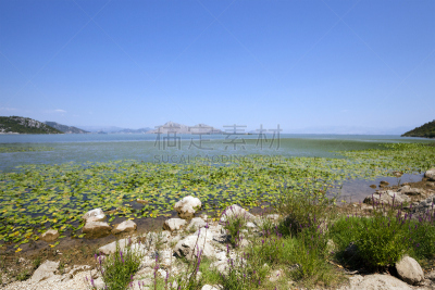 湖,地名,水平画幅,山,无人,夏天,沼泽,户外,草,巴尔干