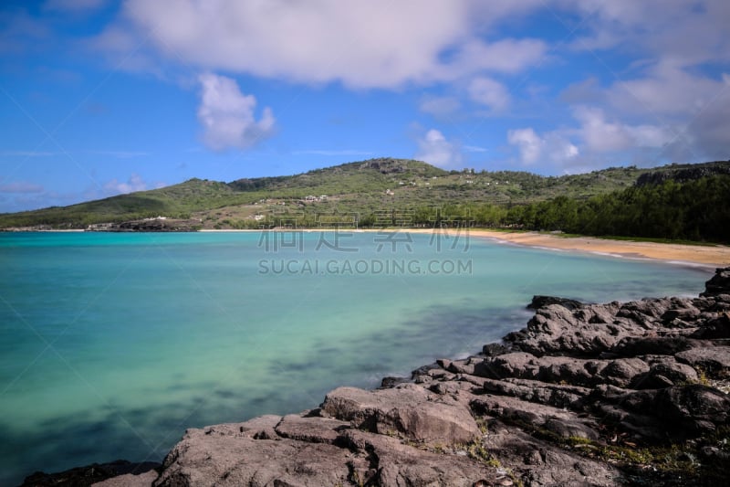 水,天空,水平画幅,沙子,无人,户外,罗德里格斯岛,白色,海滩,风景