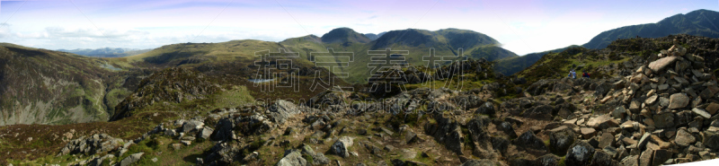 草垛,浮利特维斯峰,坎布里亚,水,水平画幅,无人,全景,户外,山脉,山