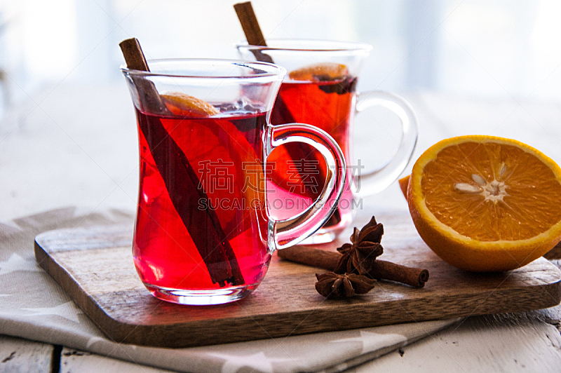 Hot tea with spices