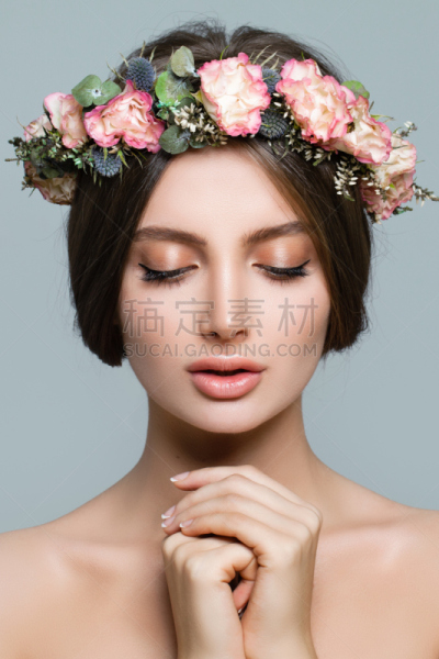 spa美容,青年人,皮肤,健康保健,人的脸部,春天,女性,特写,女人,时装模特