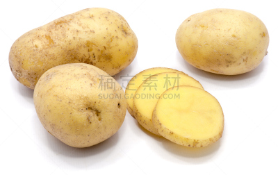 白色,精制土豆,分离着色,蔬菜,部分,清新,一个物体,食品,熟的,圆形