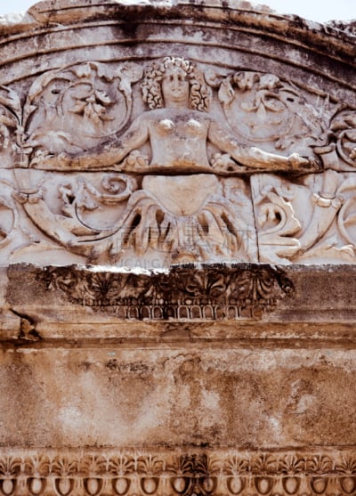 哈德良神殿,以弗所,铁器时代,古罗马,伊兹密尔,垂直画幅,古代文明,无人,户外,石材