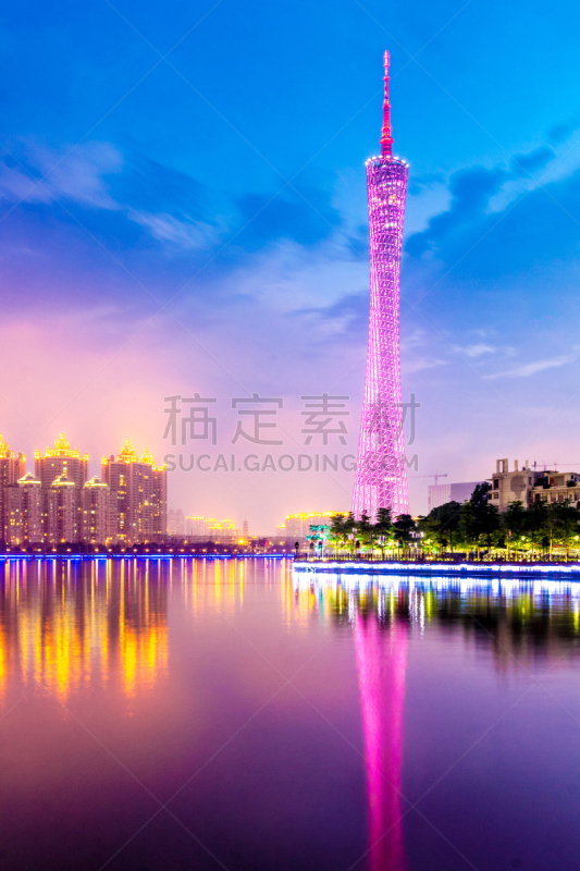 广州,垂直画幅,交通,旅行者,户外,滨水,都市风景,著名景点,公司企业,河流