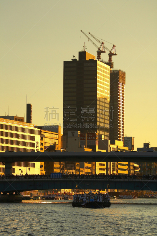 传统节日,大阪市,大阪府,垂直画幅,城镇景观,无人,传统,路,日本,夏天