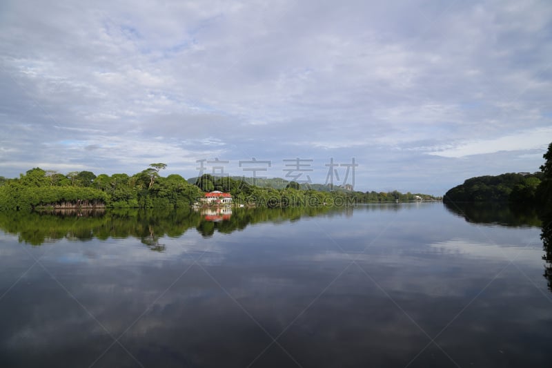 pohnpei,密克罗尼西亚,白昼,太平洋岛屿,开着的,云,图像,灌木,枝繁叶茂,无人