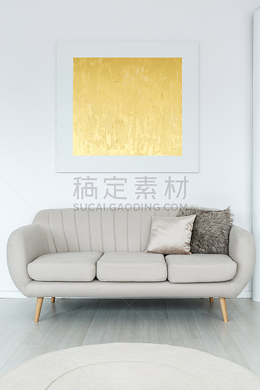 沙发,黄金,在上面,垂直画幅,银色,家具,单色调,特写,明亮