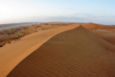 巴禅沙丘,沙丘,黎明,阿拉伯,wahiba,沙漠,天空,水平画幅,橙色,无人