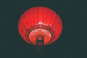 中国灯笼,灯笼,阶调图片,一个物体,中国元宵节,悬挂的,前景聚焦,水平画幅,夜晚,无人