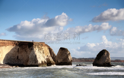 岩石,淡水湾,海滩,十月,水平画幅,无人,户外,海洋,怀特岛,摄影