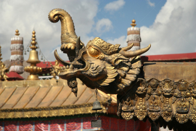 龙,黄金,大昭寺,神父,艺术,水平画幅,古老的,古典式,户外,铁