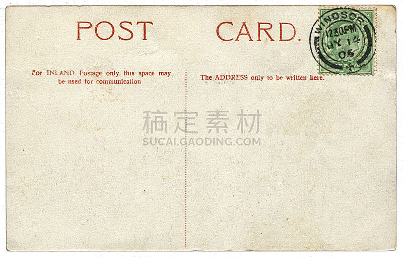 古典式,明信片,英国,空白的,20世纪,温莎 ,盖过邮戳的邮票,信件秤,1900年至1909年,邮戳