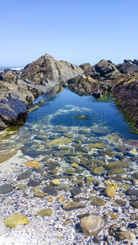 开普敦,海滩,南非,岩石,垂直画幅,水,天空,沙子,无人,海之角