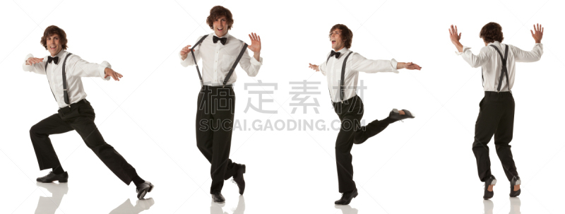 动作,轻打,踢踏舞,多帧影像,背带,正面视角,四肢,休闲活动,男性,仅男人
