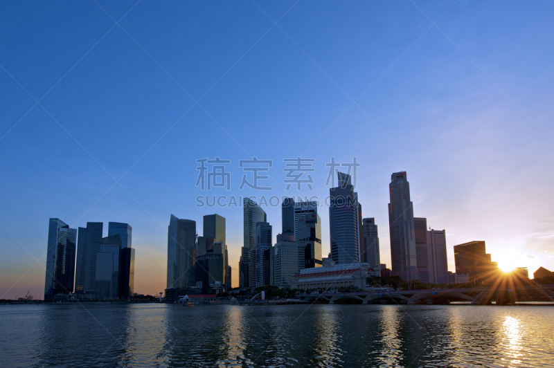 新加坡市,滨海湾 ,水,夜晚,滨水,都市风景,现代,商务,旅游目的地