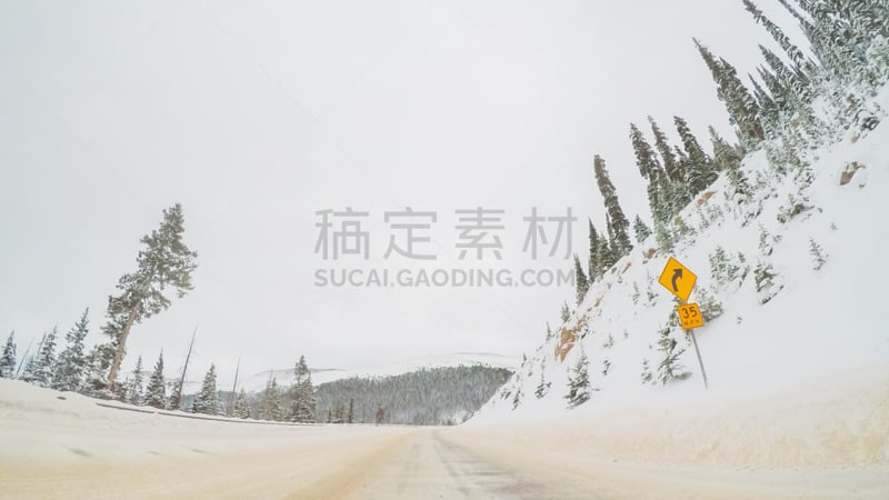 berthoud pass,冬天,科罗拉多州,暴风雨,在上面,自然,从在汽车上的角度拍摄,洛矶山脉,美国,水平画幅