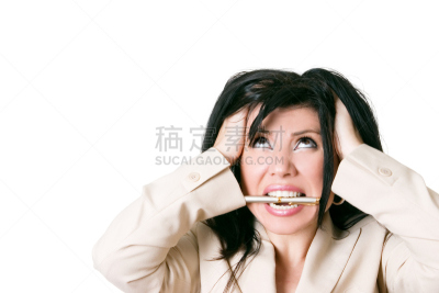 女人,压力,向正上方看,水平画幅,智慧,面部扭曲,忙碌,情绪压力,努力,人群