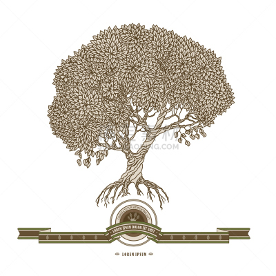 贺卡,绘画插图,标签,米色,环境,矢量,褐色,证章,树