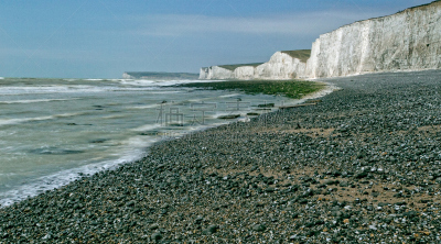 white cliffs,贝林盖普,东苏塞克斯,海岸线,海滩,水平画幅,无人,英国,英格兰,户外