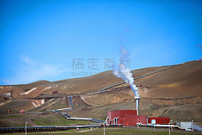 温泉,热电厂,卡拉夫拉,喷气孔,地热发电站,多代家庭,水平画幅,能源,装管,火山地形