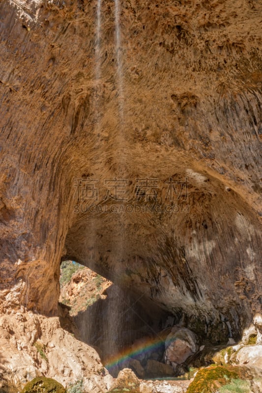 风景,亚利桑那,自然桥,自然,垂直画幅,自然现象,公园,美国,地形,瀑布