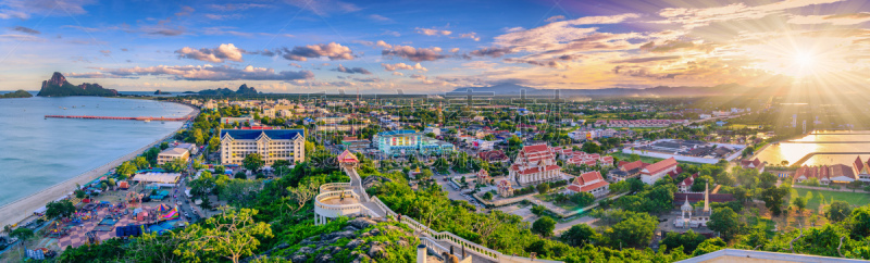 泰国,全景,视角,查济,巴蜀,水,天空,美,水平画幅,无人