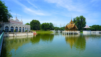 挽芭茵,宫殿,大城省,旅游目的地,水平画幅,无人,泰国,建筑结构,亚洲,著名景点