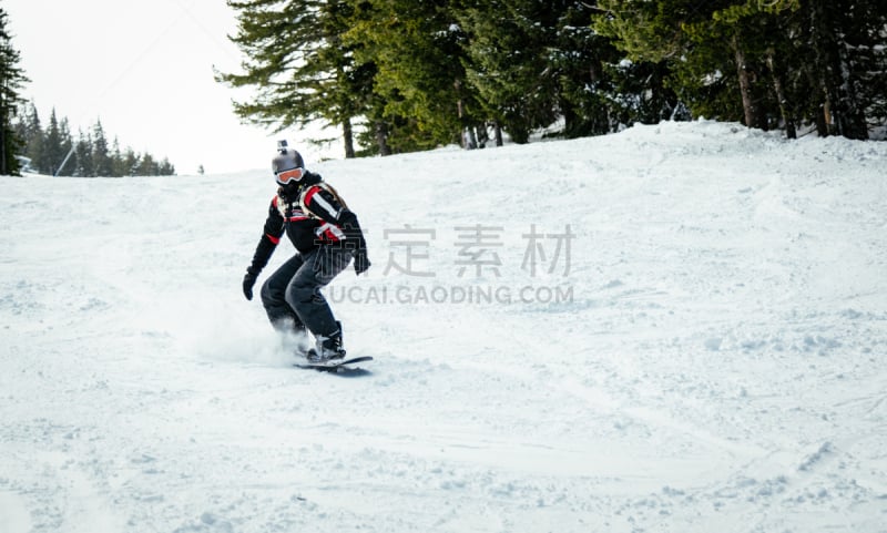 滑雪板,动作,留白,度假胜地,休闲活动,水平画幅,山,雪,滑雪坡,户外