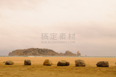 水,天空,加泰隆尼亚,水平画幅,沙子,无人,建筑外部,户外,灯塔楼,岛