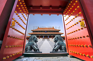 故宫,北京,大门,寺庙,过去,博物馆,门,狮子,宫殿,纪念碑