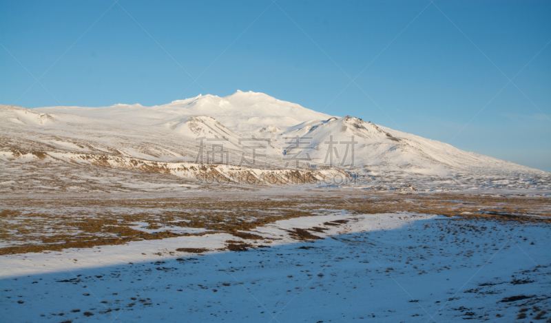 冰河,化装师,斯奈费尔冰川,斯奈山半岛,雪山,白色,水平画幅,冬天,雪,无人